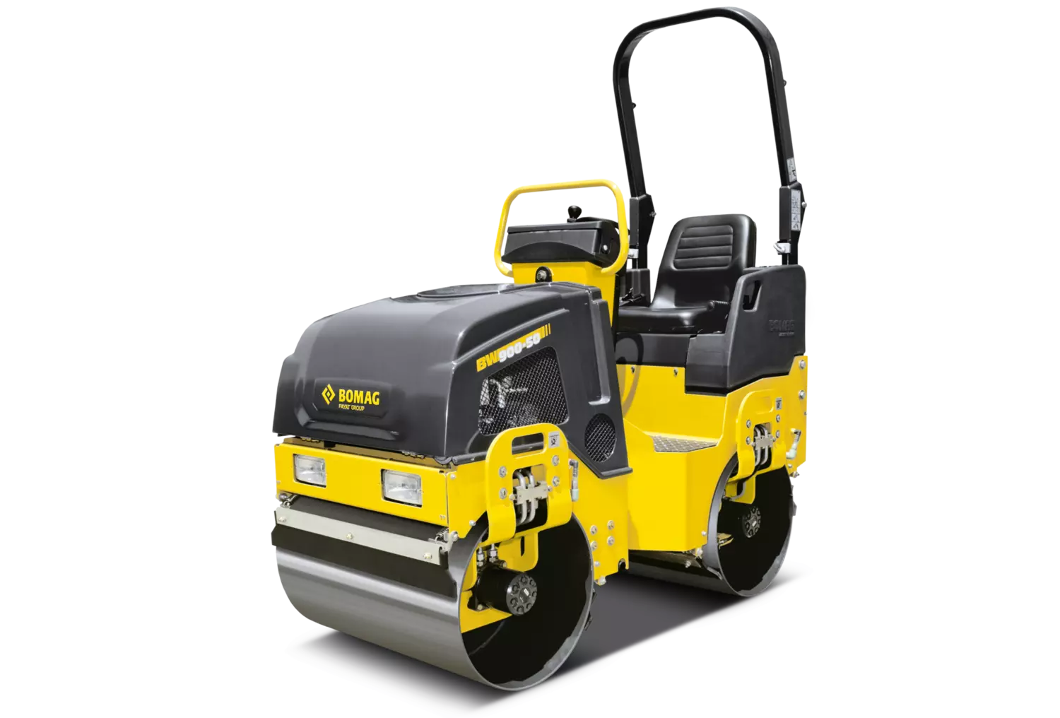 Petit rouleau compacteur a double tambour